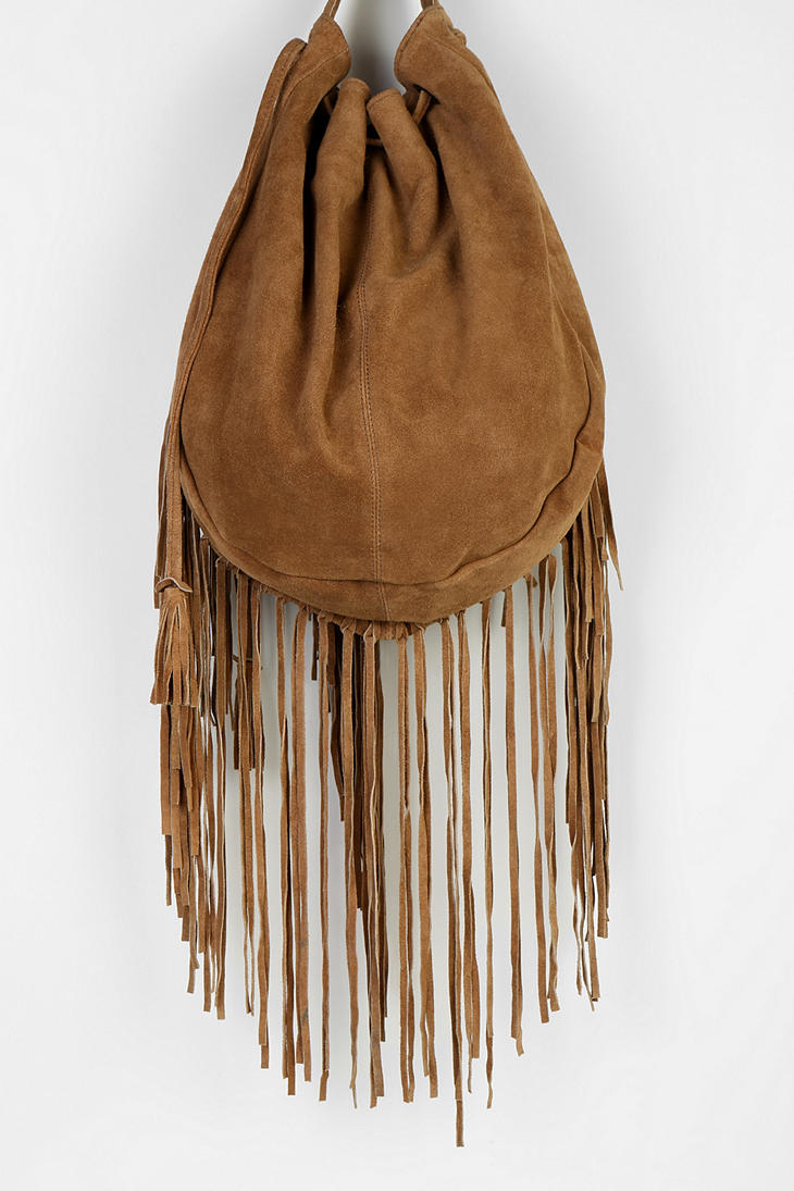 Lyst Ecote Suede Fringe Shoulder Bag In Brown Gallery