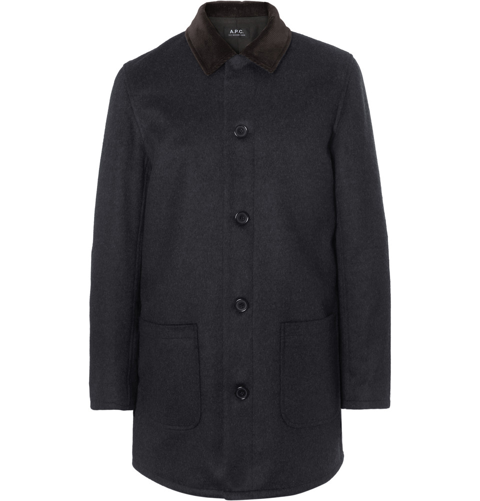 Lyst - A.P.C. Loden Wool-blend Coat in Gray for Men