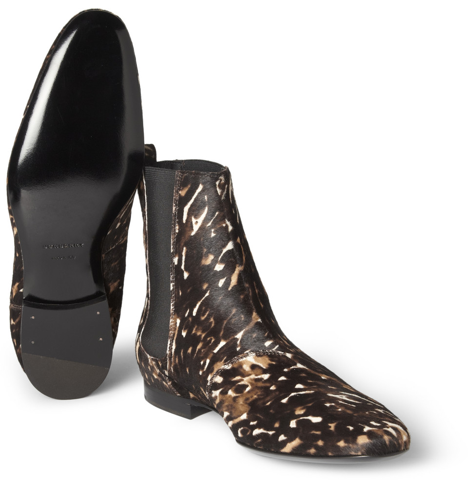 printed chelsea boots