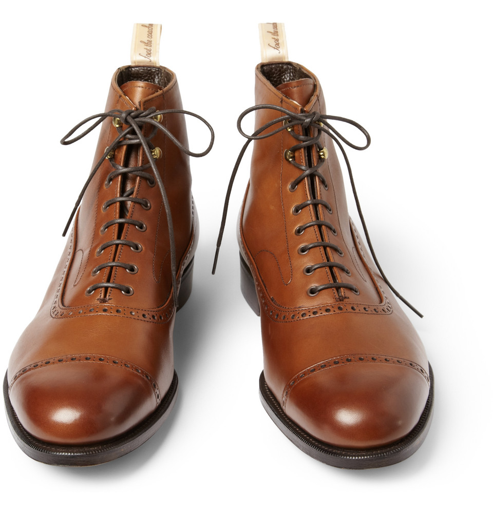 Lyst - Foot The Coacher Grenson Balmoral Leather Oxford Brogue Boots in