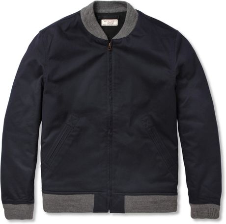 J.crew Wallace Barnes Cottontwill Bomber Jacket in Black for Men | Lyst