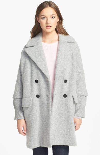 Marc By Marc Jacobs Max Double Breasted Sweater Coat in Gray (Dapper ...