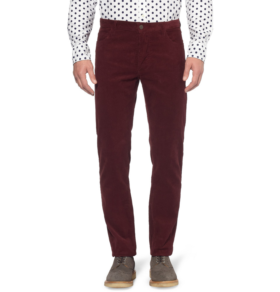 red corduroy trousers womens