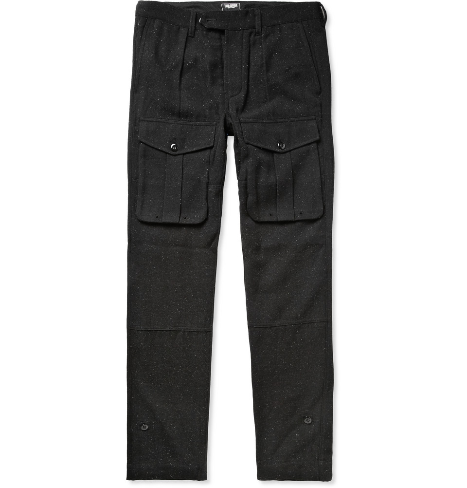 Lyst - Todd snyder Tapered Wool-Blend Cargo Trousers in Black for Men
