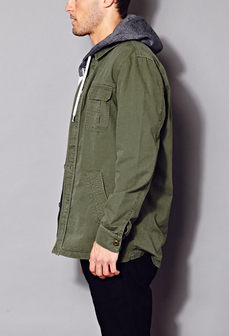 Lyst - Forever 21 Minimalist Military Jacket in Green for Men