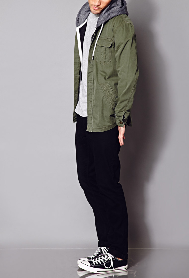 Lyst - Forever 21 Minimalist Military Jacket in Green for Men