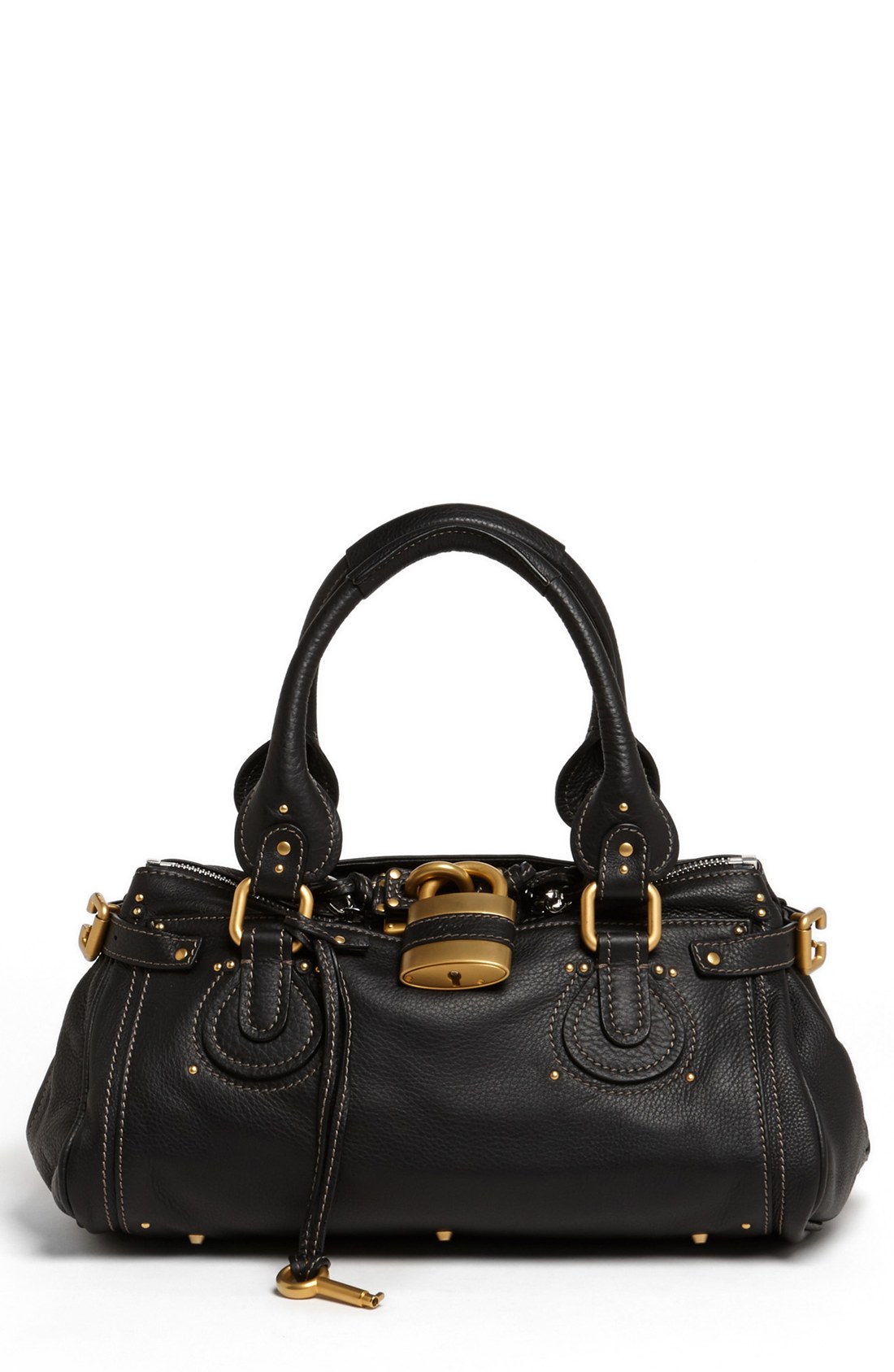 Chlo Paddington Leather Satchel in Black | Lyst  