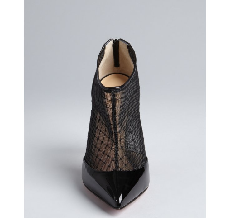 replica christian louboutin shoes for men - Christian louboutin Sheer Mesh and Leather Filette 100 Pointed Toe ...