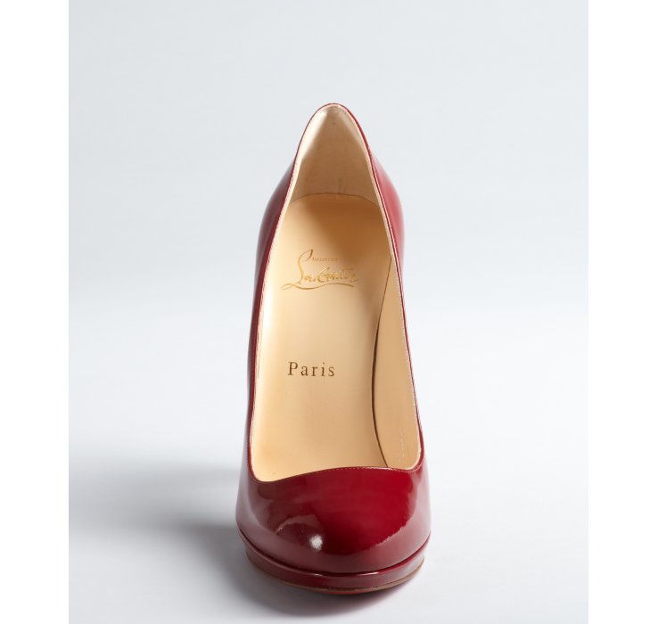 Christian louboutin Imperial Red Patent Leather Platform Neofilo ...