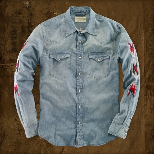 Lyst - Denim & Supply Ralph Lauren Embroidered Western Shirt in Blue ...