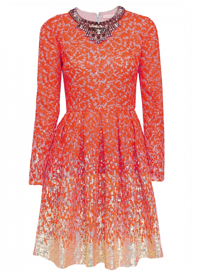 Matthew williamson Satin-jacquard Midi Dress in Orange | Lyst Matthew williamson Satin-jacquard Midi Dress in Orange | Lyst