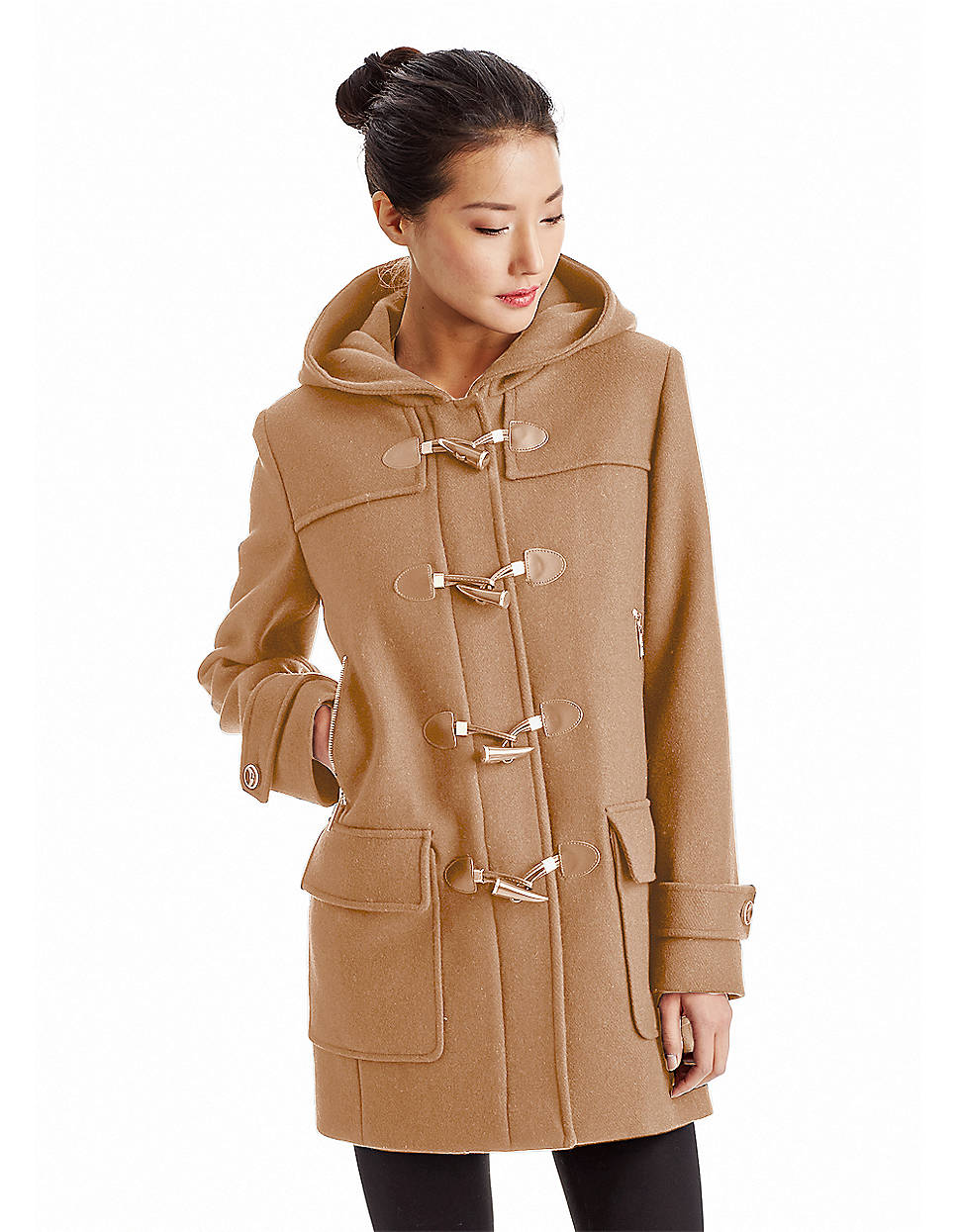 Michael Michael Kors Hooded Toggle Coat in Brown (camel) | Lyst