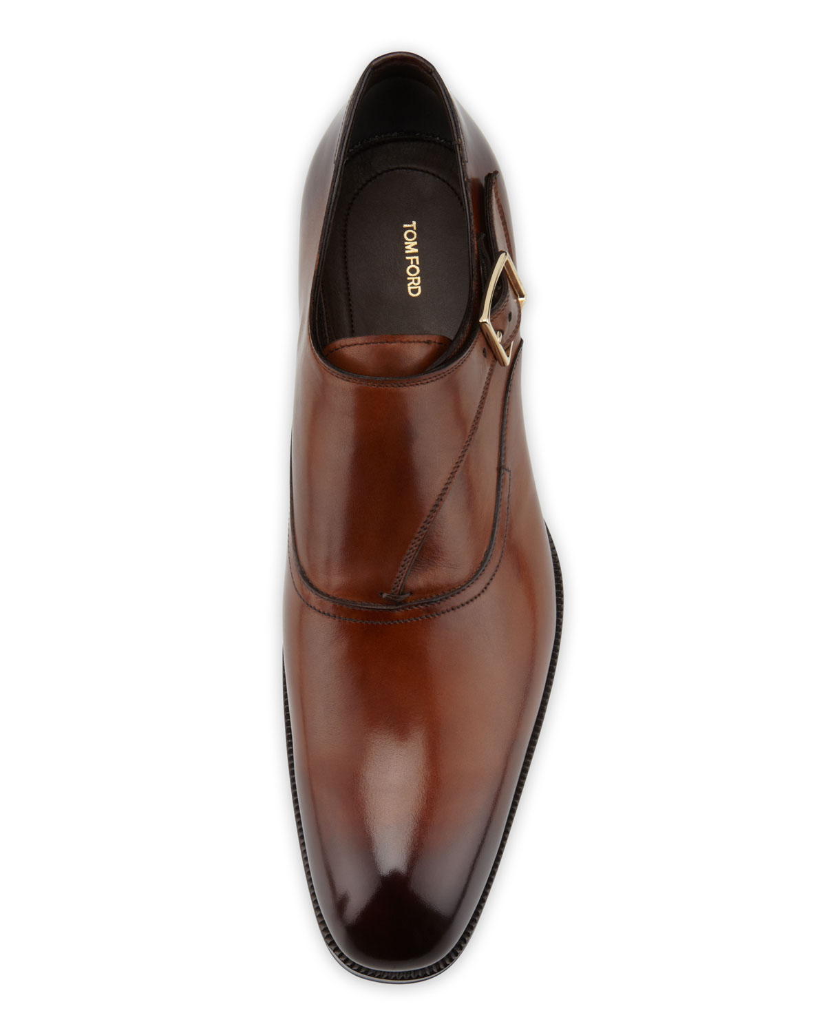 Lyst Tom Ford Edward Singlemonk Shoe In Brown For Men Gallery