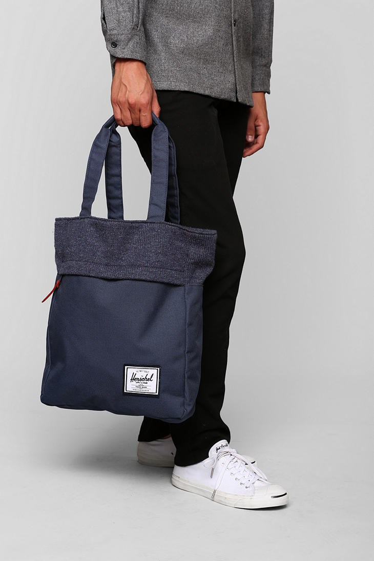 Lyst Urban Outfitters Herschel Supply Co Harvest Knitted Tote Bag in Blue