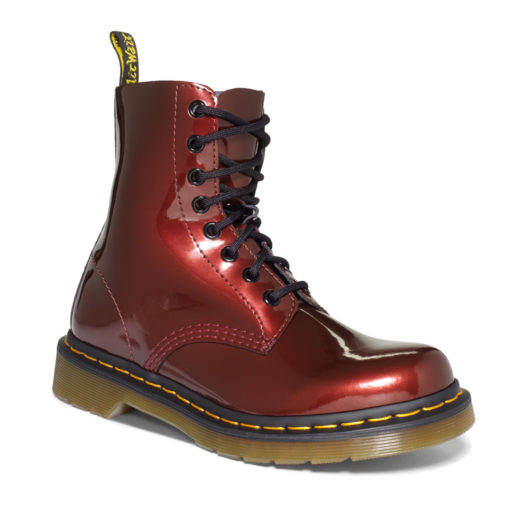 Dr. Martens Ankle Boots in Purple (Oxblood Patent) | Lyst