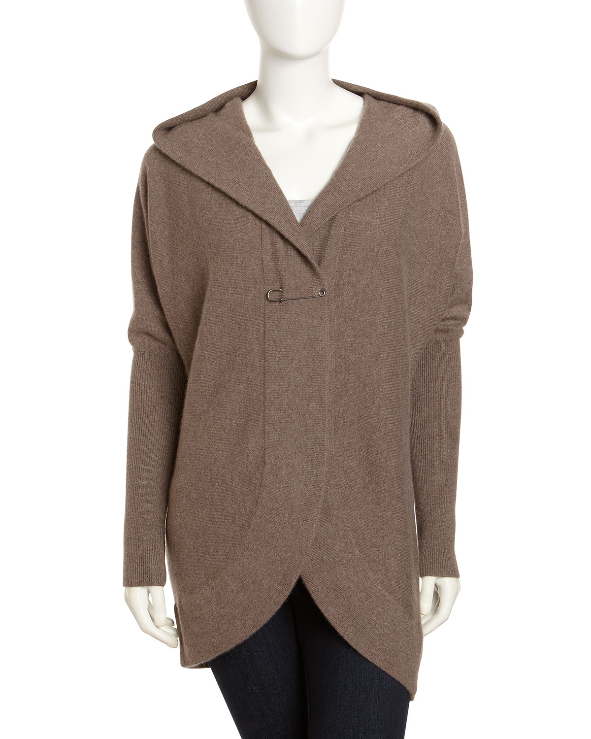 Lauren Hansen Cashmere Hooded Sweater Brown in Brown | Lyst