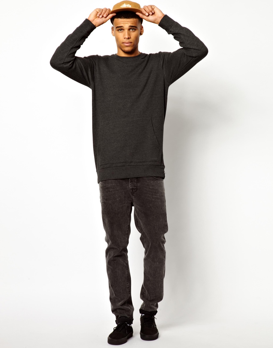 Lyst - Volcom Oversized Sweatshirt in Gray for Men