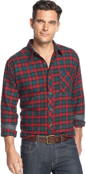 Weatherproof Longsleeve Tartan Plaid Flannel Shirt in Red for Men ...