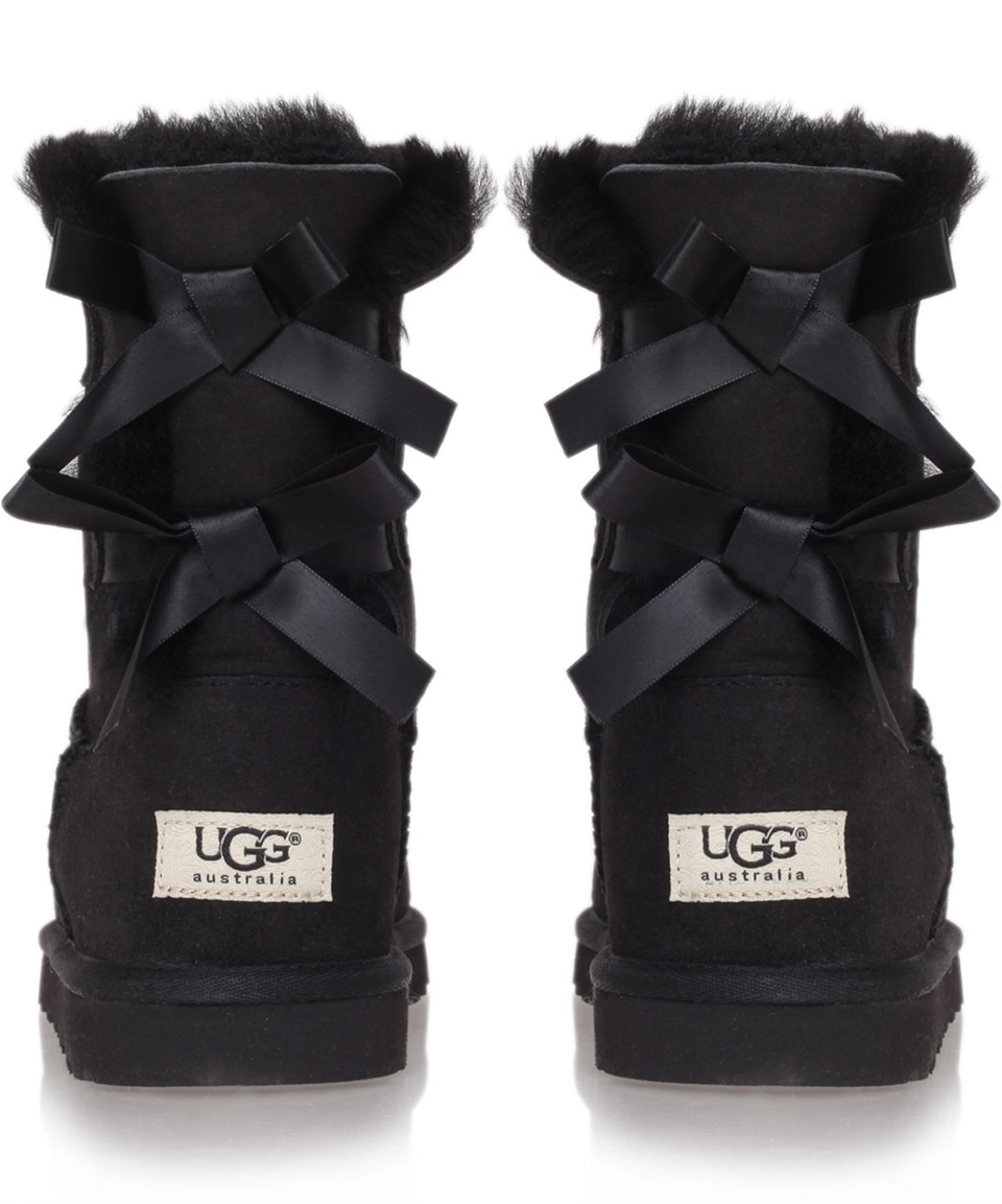 low black uggs with bows