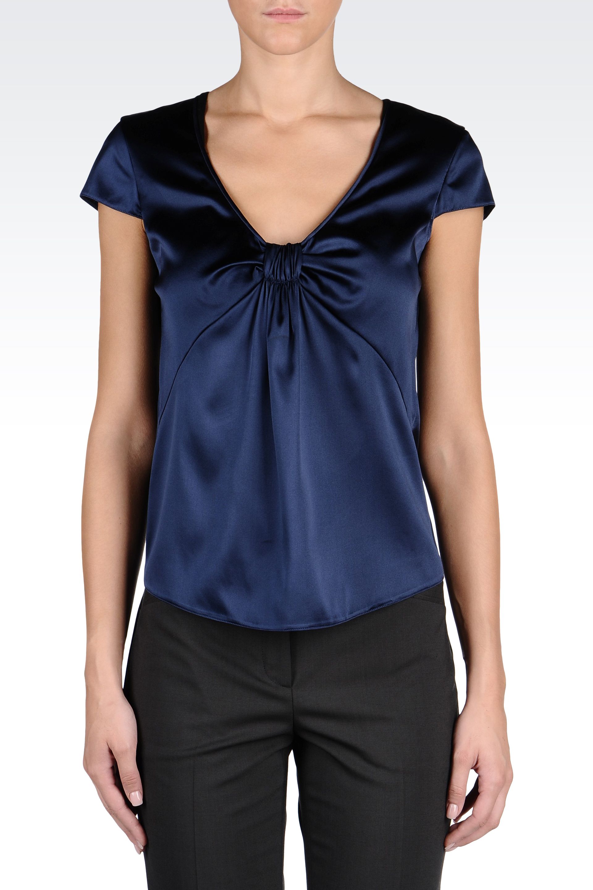 dark blue blouse womens