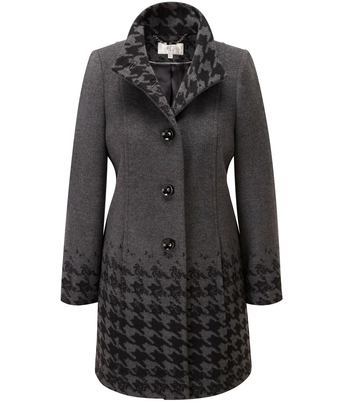 Cc Dogtooth Coat in Gray (Grey) | Lyst