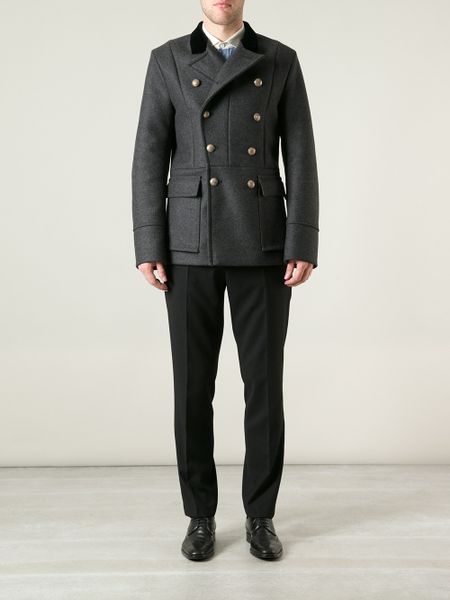Gucci Military Peacoat in Gray for Men (grey) | Lyst
