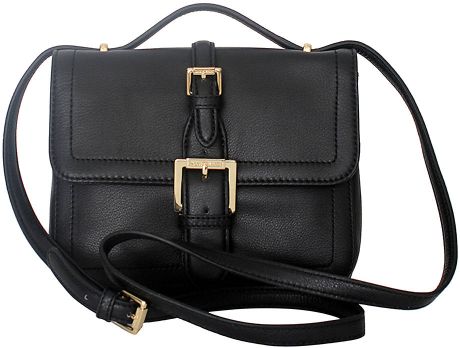 Isaac Mizrahi New York Lucille Leather Crossbody Bag in Black | Lyst