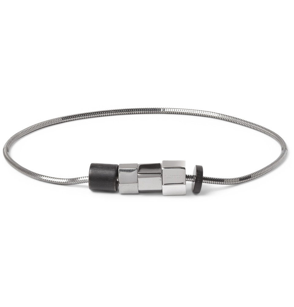 Lyst Lanvin Bolt Metal Bracelet In Metallic For Men Gallery