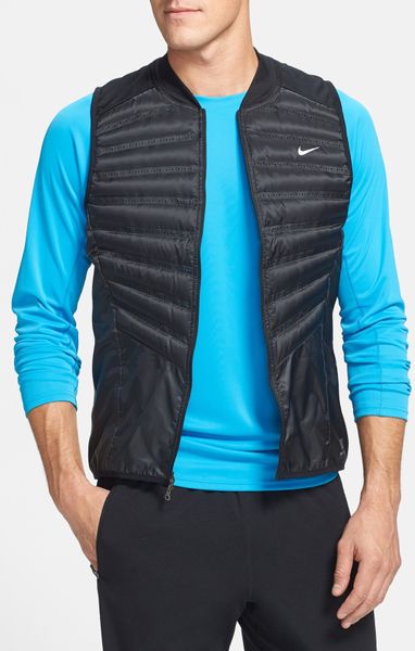 Nike Aeroloft Insulated Running Vest in Black for Men (Black/ Silver ...