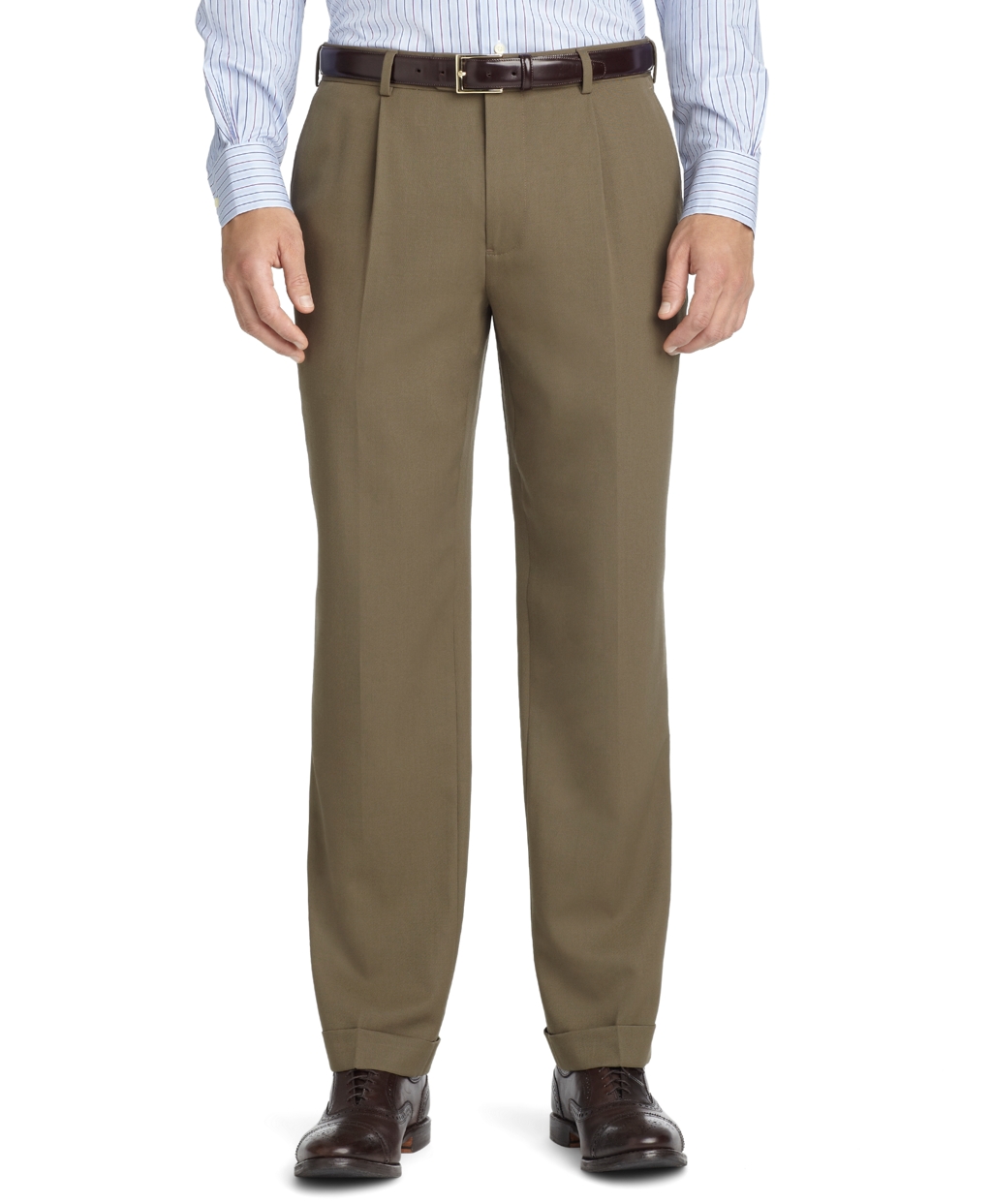 Brooks brothers Regent Fit Pleat-front Classic Gabardine Trousers in ...