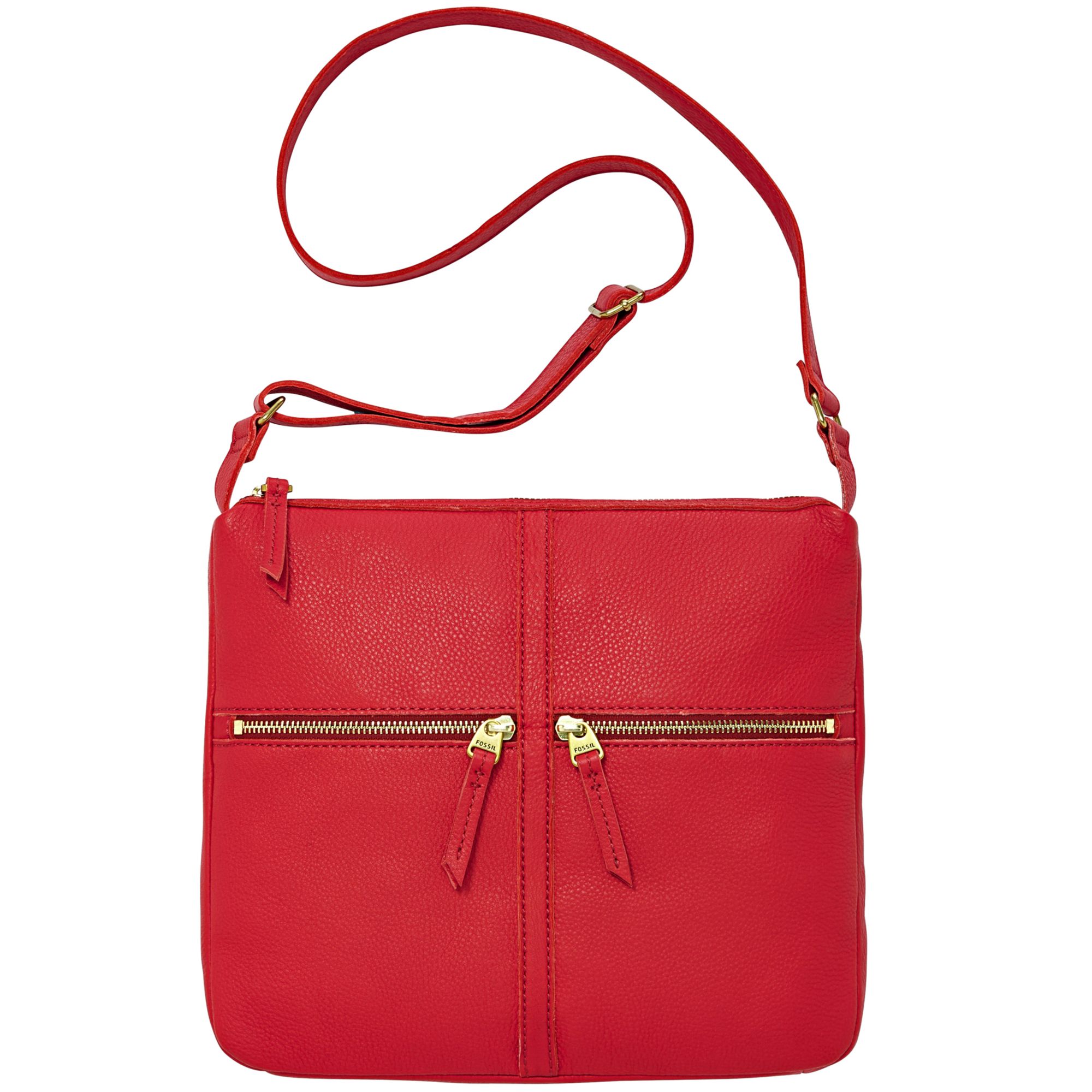 Fossil Erin Leather Crossbody in Red (REAL RED) | Lyst