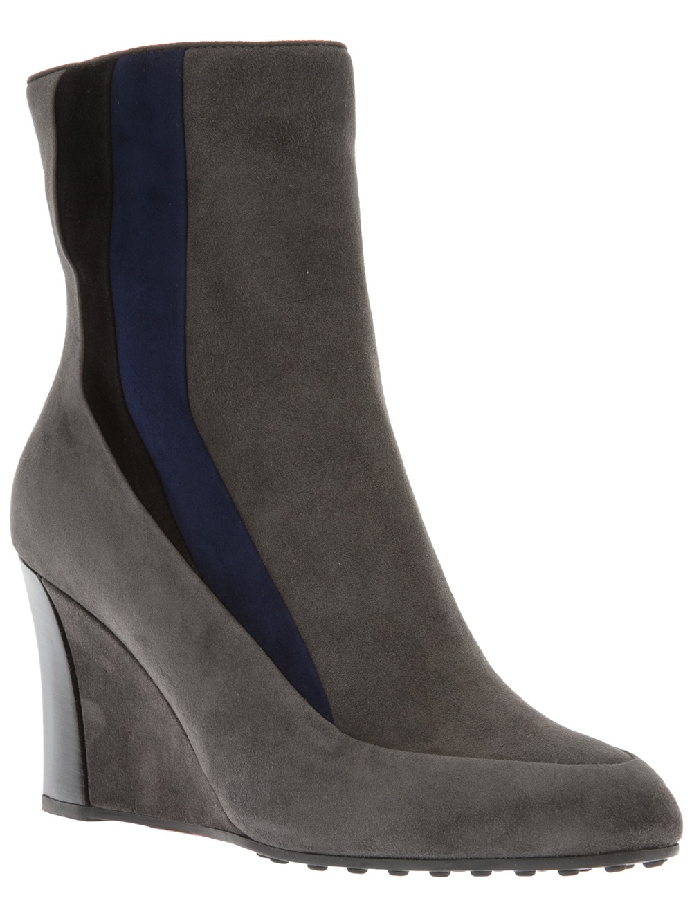 Lyst - Tod'S Wedge Boot in Gray