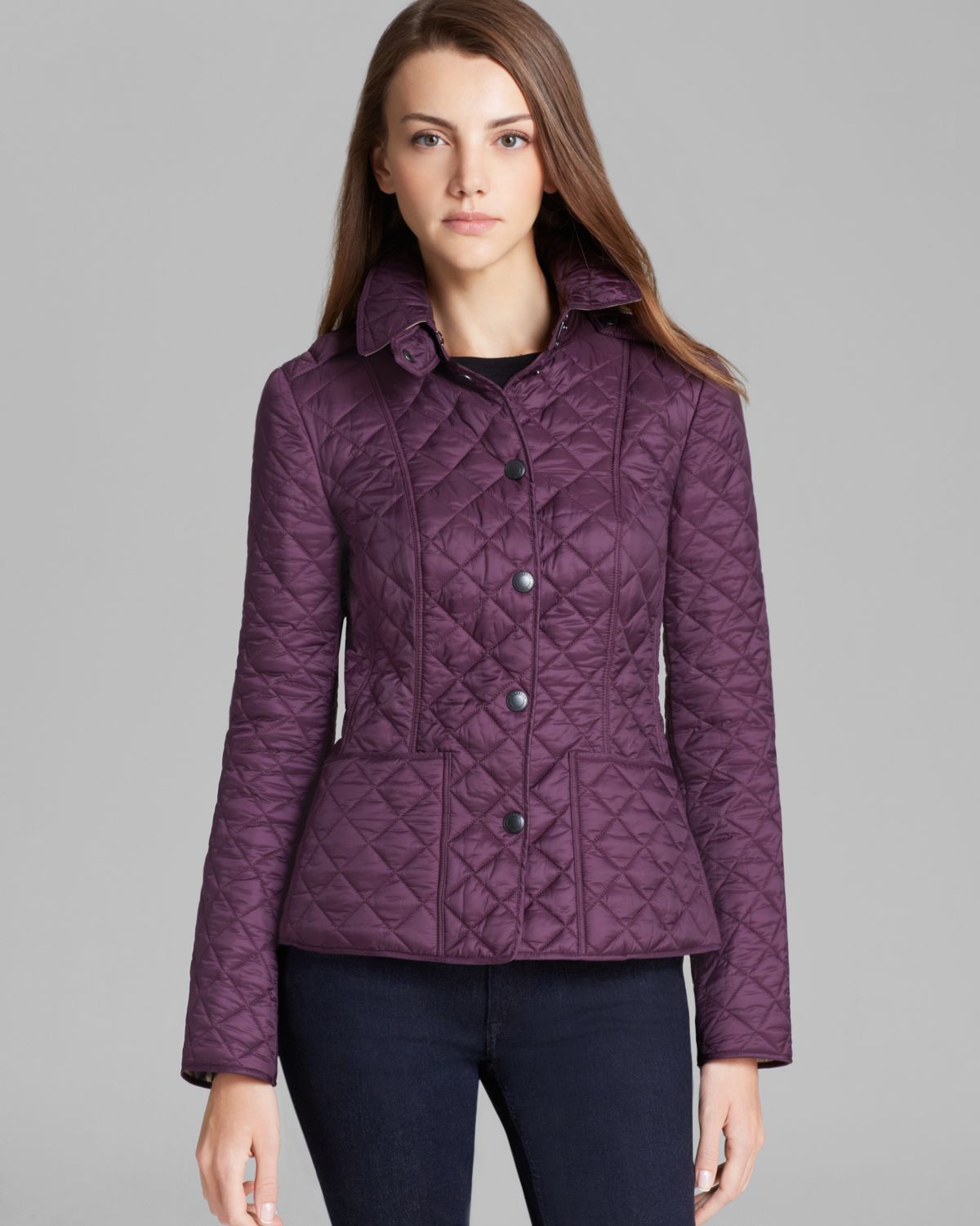 Burberry Brit Kencott Quilted Jacket in Purple (Beetroot) | Lyst