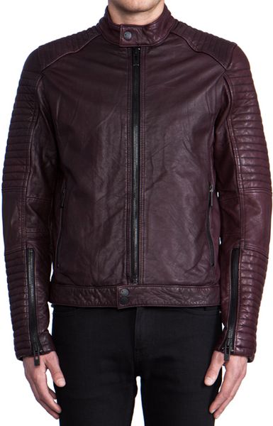 Rogue Leather Jacket in Burgundy in Red for Men (Burgundy) | Lyst