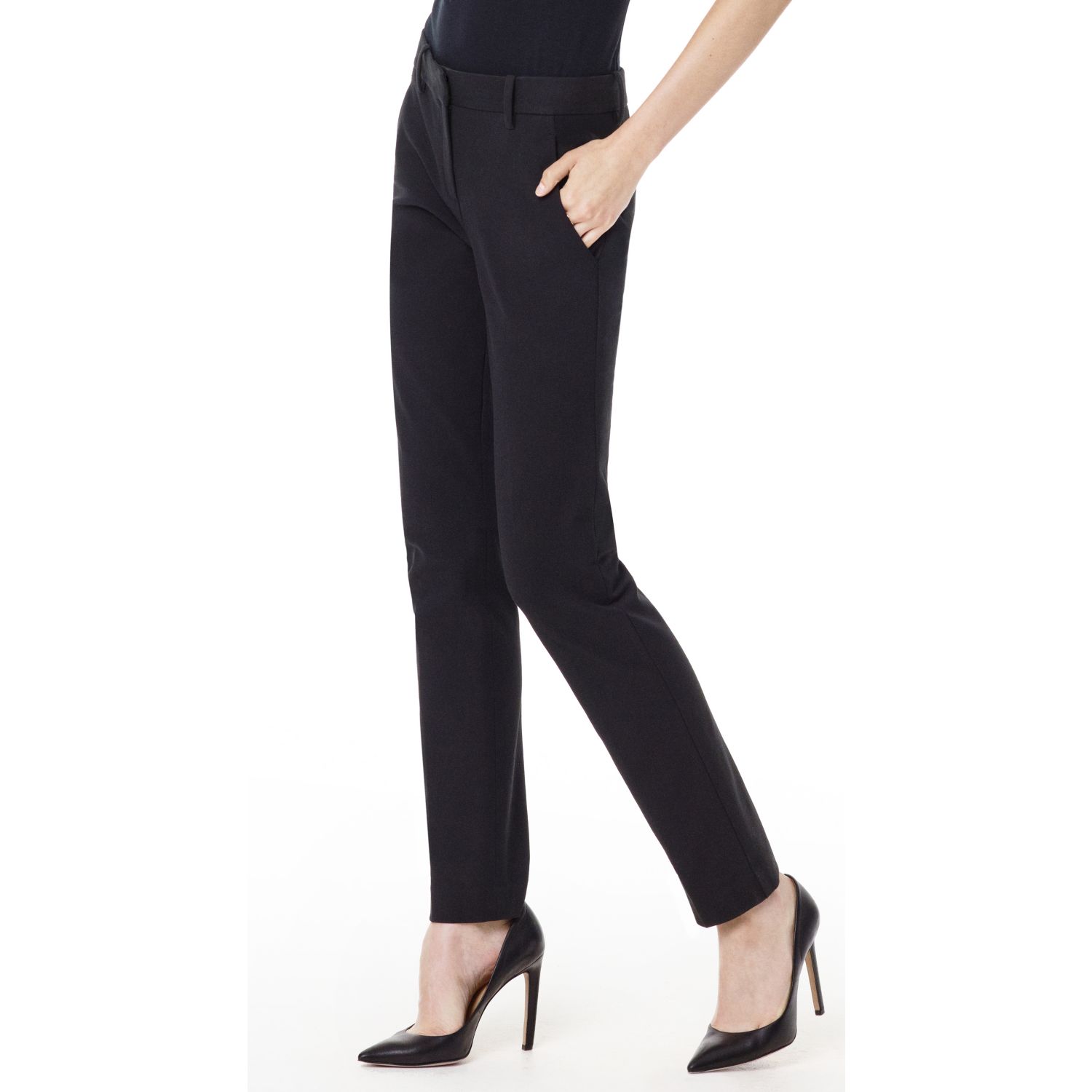 Lyst - Theory Louise Pant In Scroll Cotton Twill in Black