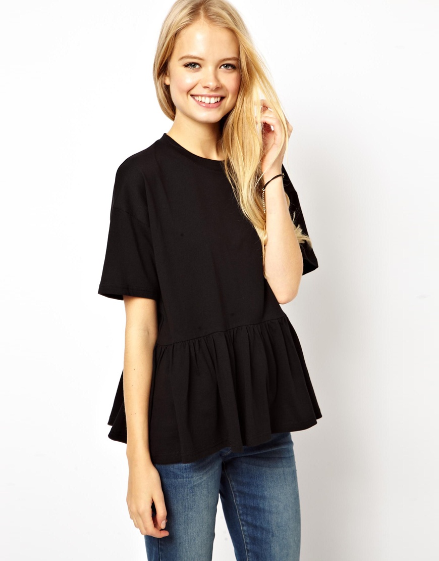 Download ASOS Oversized Smock T-Shirt in Black - Lyst