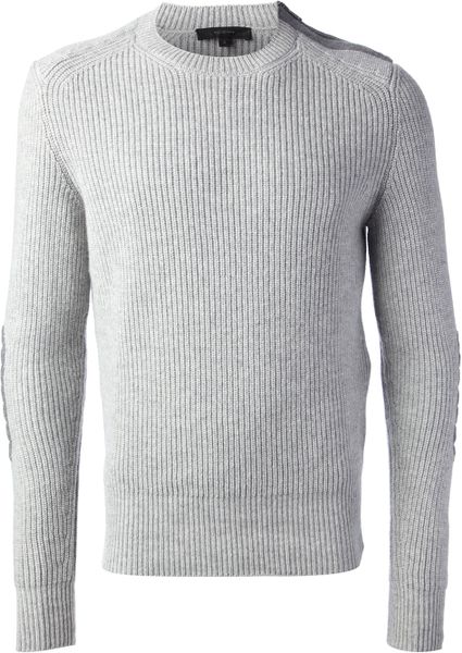 Belstaff Ribbed Sweater in Gray for Men (grey) | Lyst