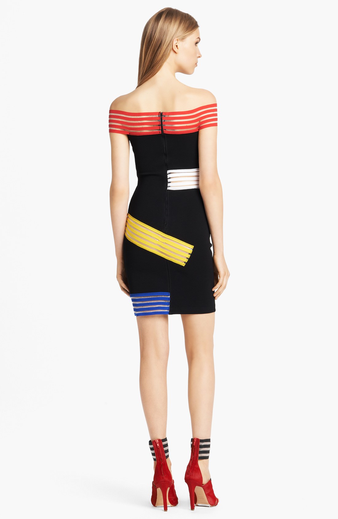 Christopher kane Multicolor Tape Dress in Black Lyst