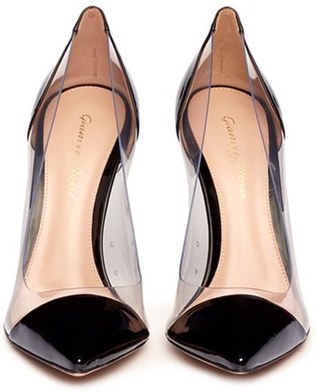 Gianvito Rossi Clear Pvc Patent Leather Pumps in Black | Lyst