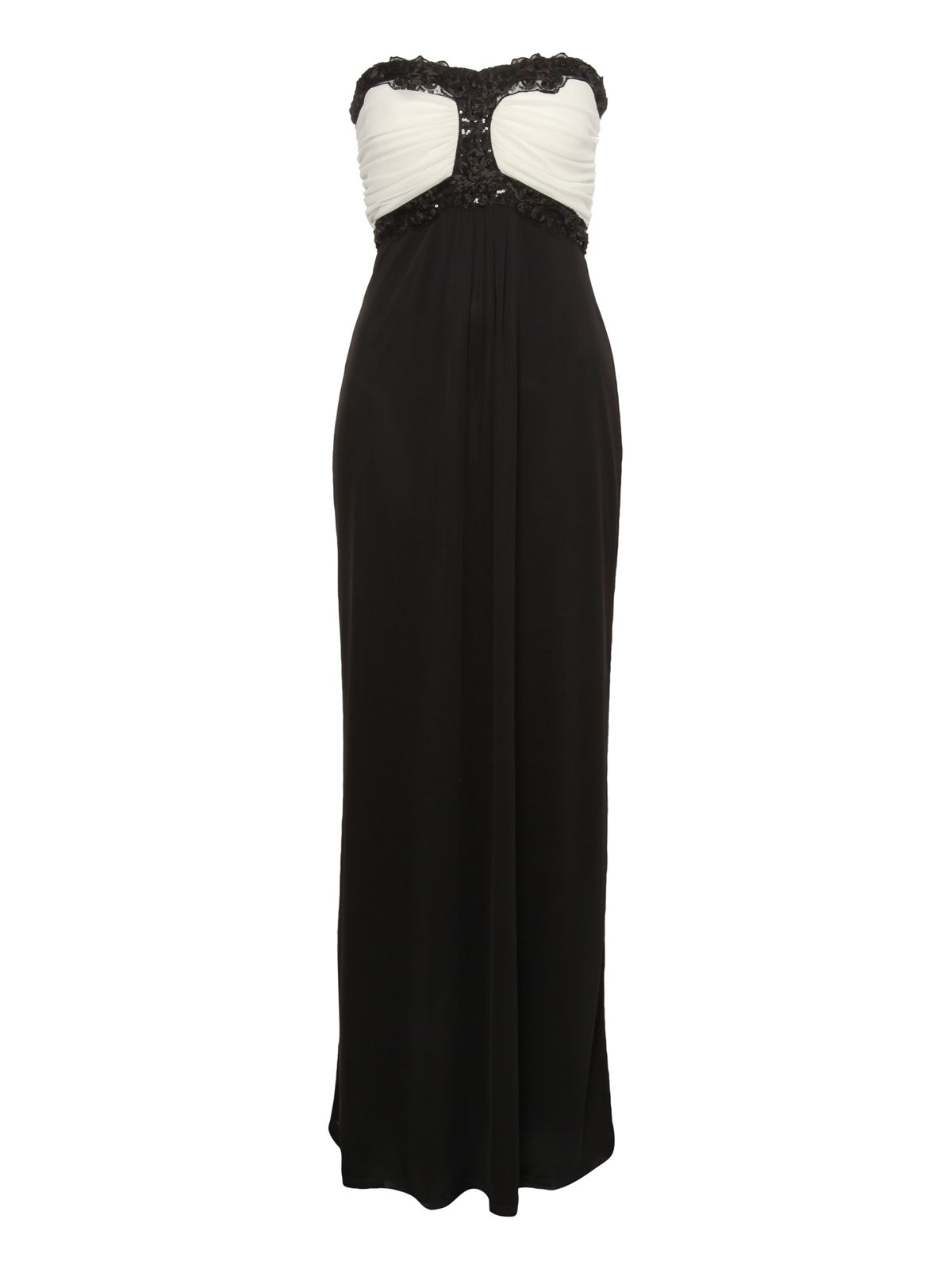 Jane Norman Embellished Monochrome Maxi Dress in Black | Lyst