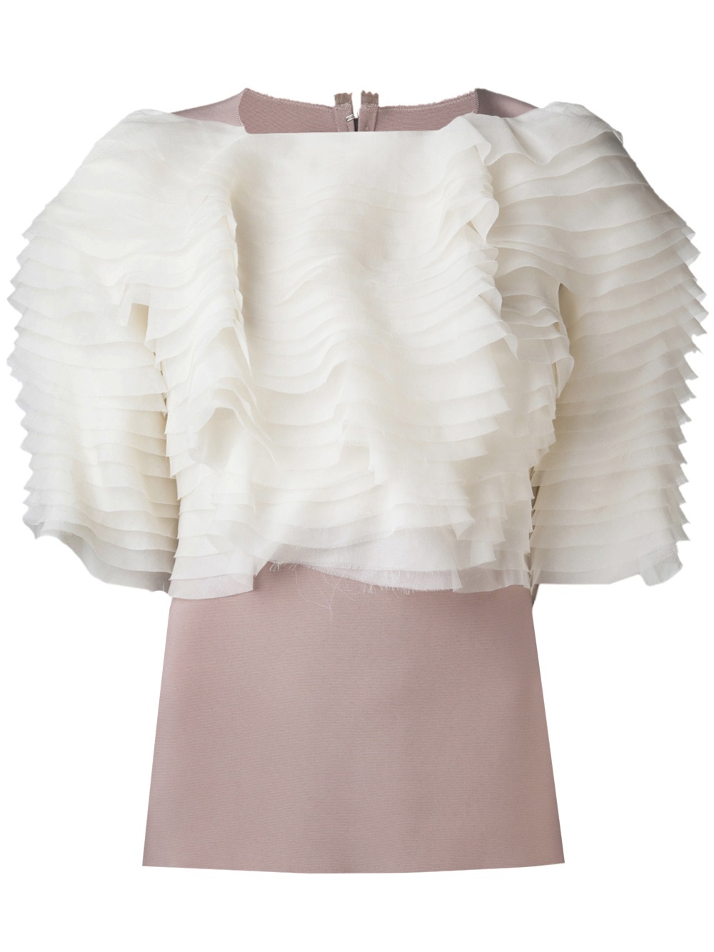 Lyst - Lanvin Layered Ruffle Blouse in White