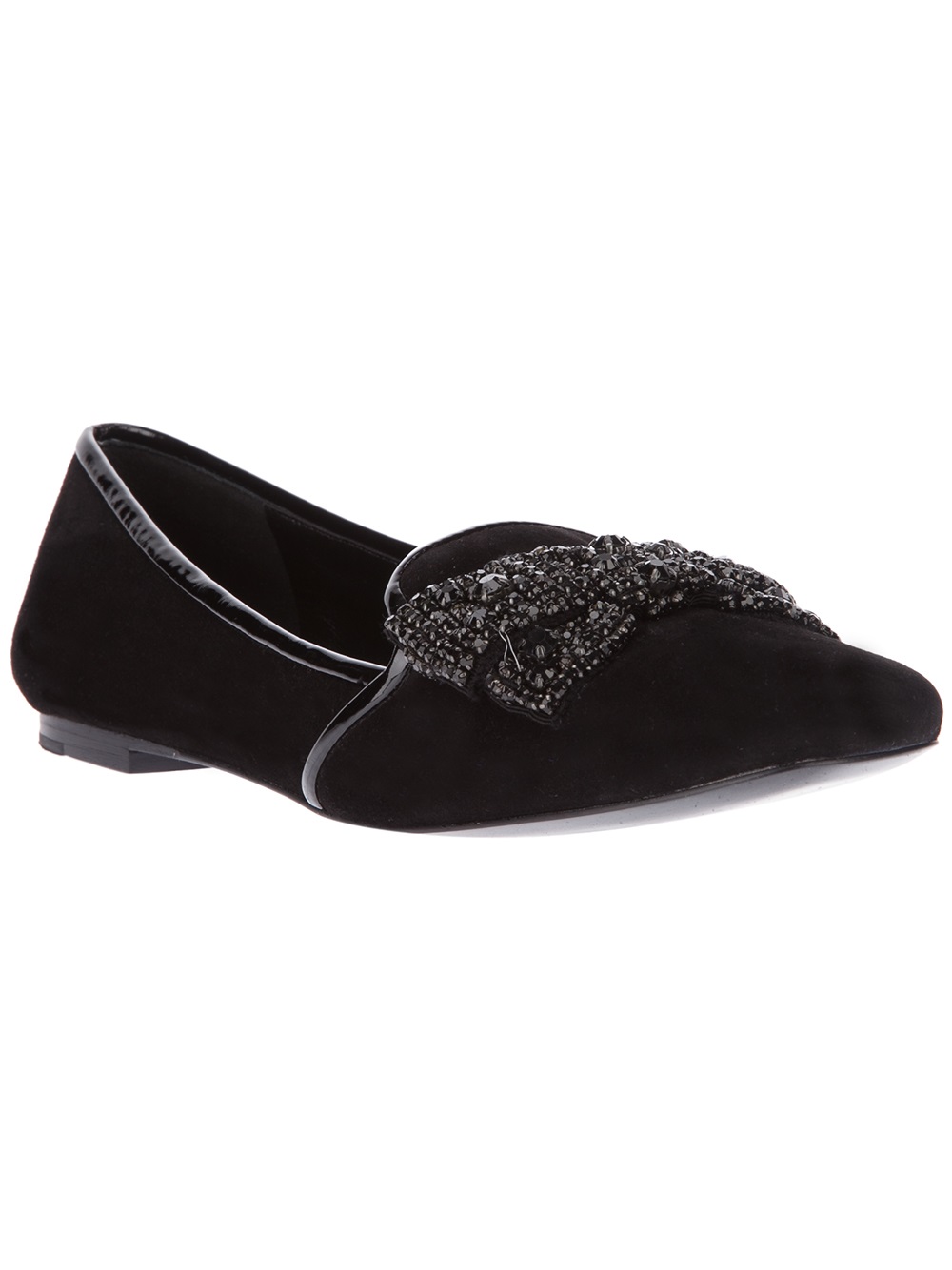 Tory Burch Carissa Smoking Slipper in Black | Lyst