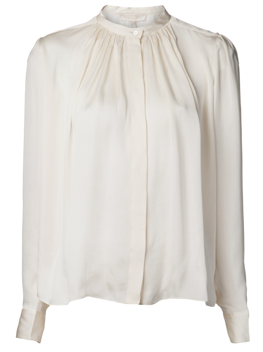 Lyst - Vanessa Bruno Pleated Button Down Blouse in White