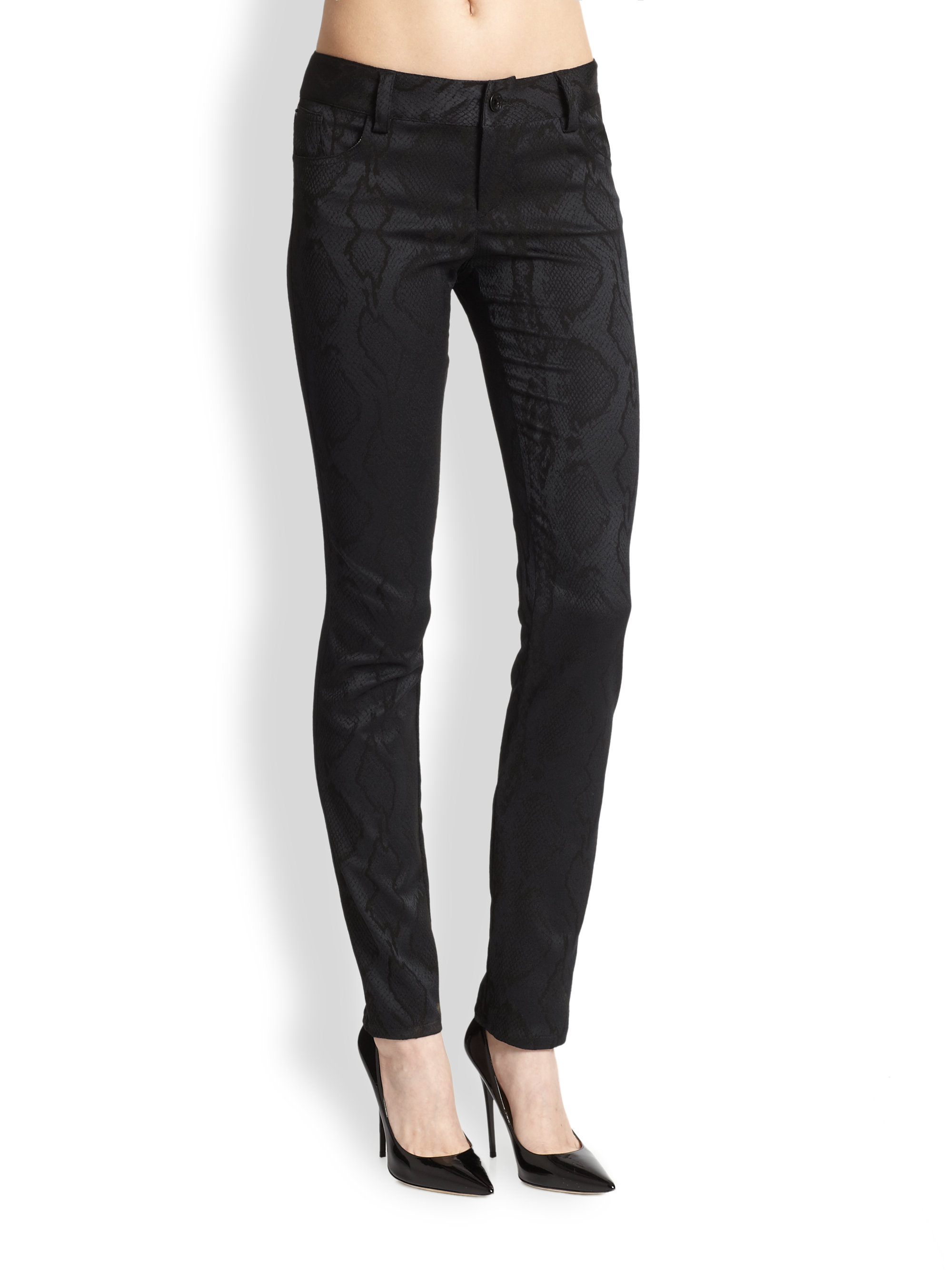 satin black jeans