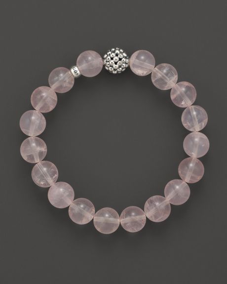 Lagos Rose Quartz Caviar Beaded Bracelet in Pink | Lyst