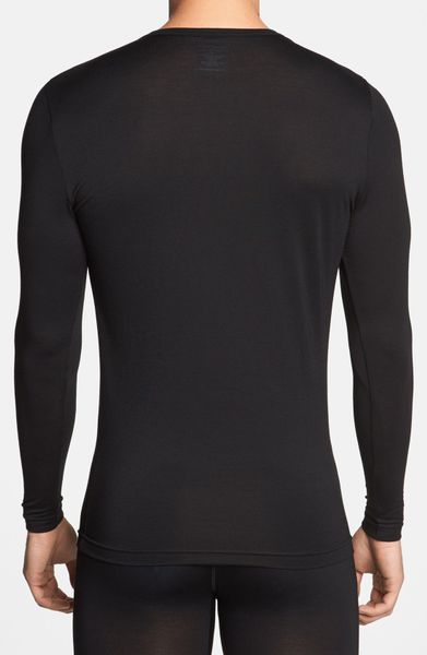 Tommy John Long Sleeve Undershirt in Black for Men (Jet Black) | Lyst