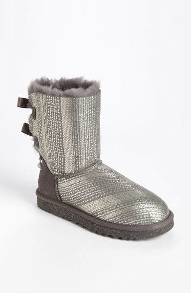 Ugg 'Bailey Bow Bling' Boot in Gray (Grey) | Lyst