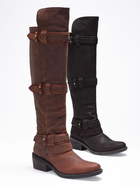 Victoria's Secret Triplestrap Riding Boot in Brown | Lyst