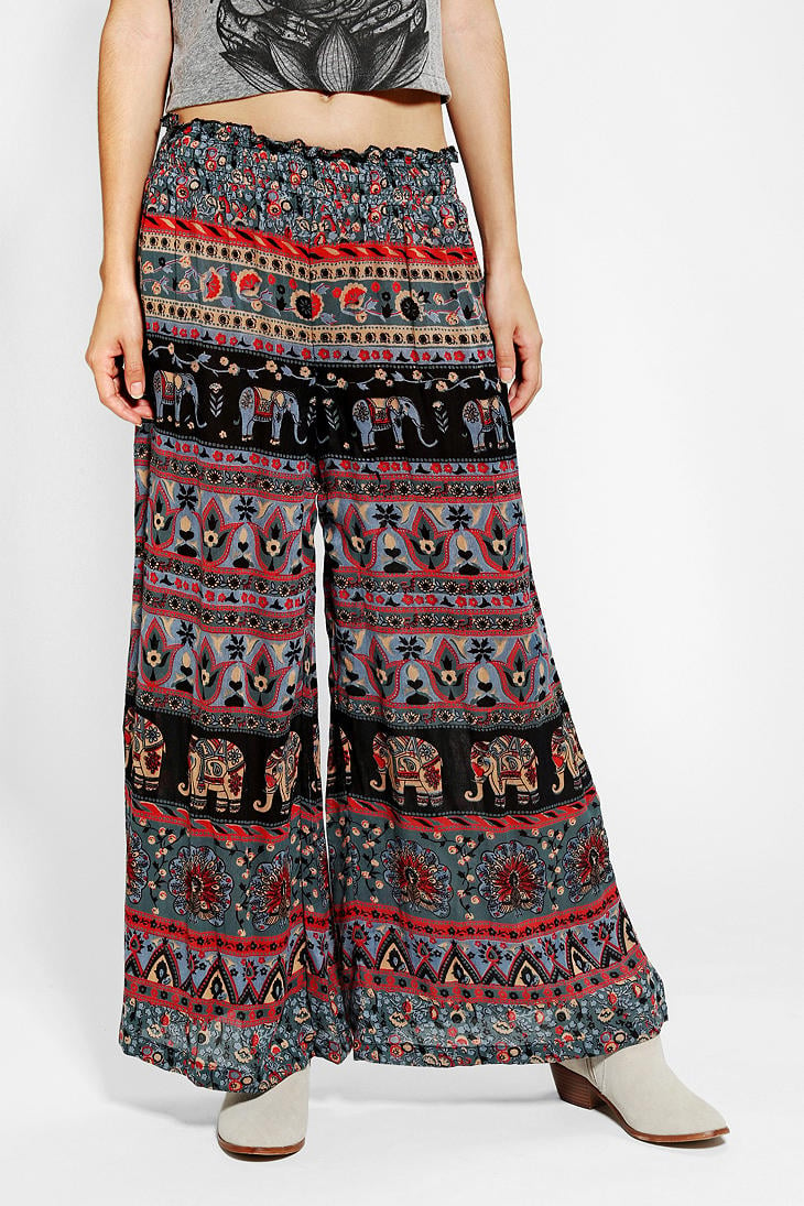 Lyst - Urban outfitters Angie Boho Print Wide Leg Pant