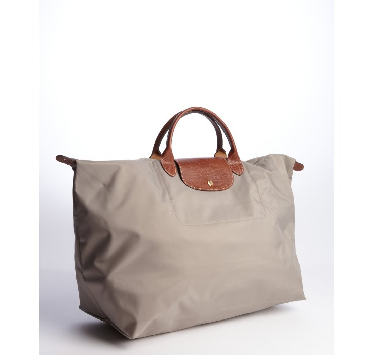 Lyst Longchamp Grey Nylon Le Pliage Large Folding Travel Tote In Gray Gallery